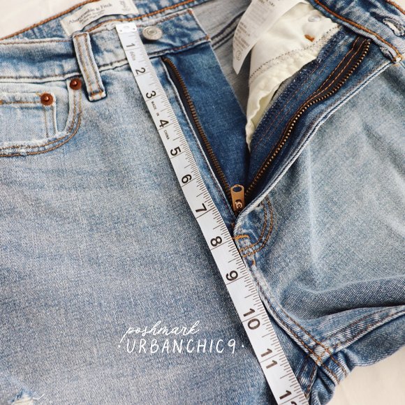 ABERCROMBIE Curve Love High Rise Ankle Straight Jean Ripped Medium Light size 26 - Picture 9 of 15